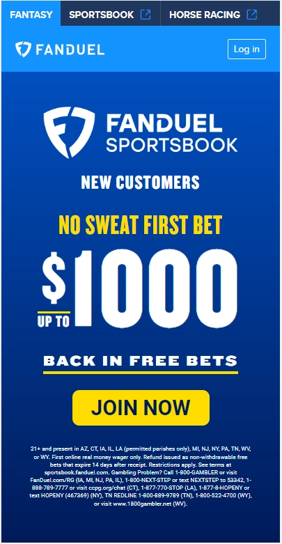 FanDuel TN Welcome Bonus - $1K No Sweat First Bet
